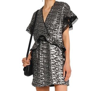 IRO Georgette Dress Sequined and Ruffled